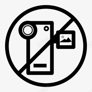 禁止拍摄禁止手持摄像头图标图标