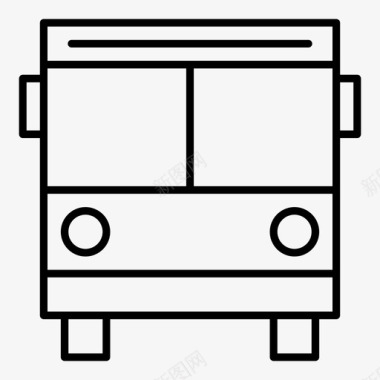 四轮校车公共汽车通勤机器图标图标