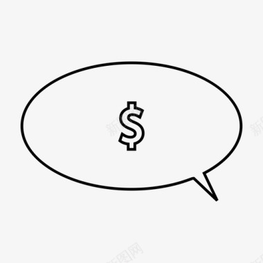 火焰美元图标聊天美元金融图标图标