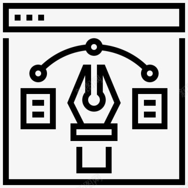 网站布局图标网页钢笔网站图标图标