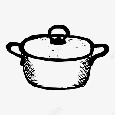 平底锅平底锅炊具厨房图标图标