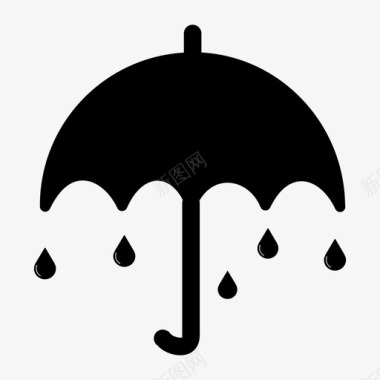 伞雨伞保护图标图标