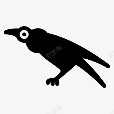 乌鸦鸟黑鸟图标图标