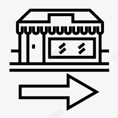 商店方向方向标志正确方向图标图标