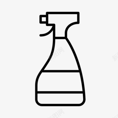 蓝瓶子喷雾瓶干洗机洗衣机图标图标