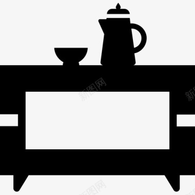 咖啡桌家具茶几图标图标
