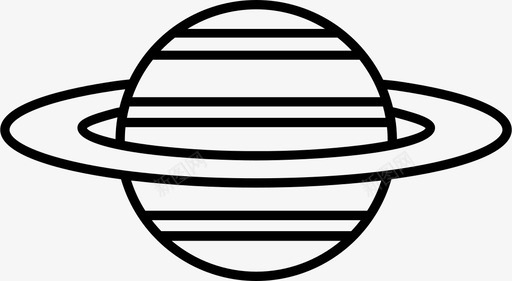 土星行星光环图标图标