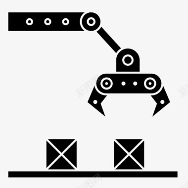 手臂肌肉机械工业工厂机器图标图标