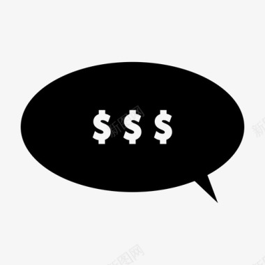 火焰美元图标聊天美元金融图标图标