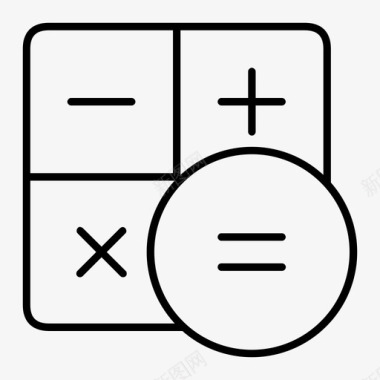 数学数字树木计算器计算数字计算器图标图标