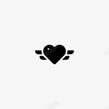 翅膀的心心的翅膀爱浪漫图标图标