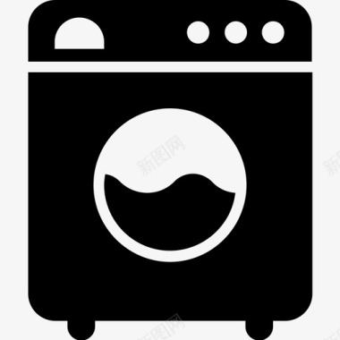 自动洗衣机自动洗衣机家用电器图标图标