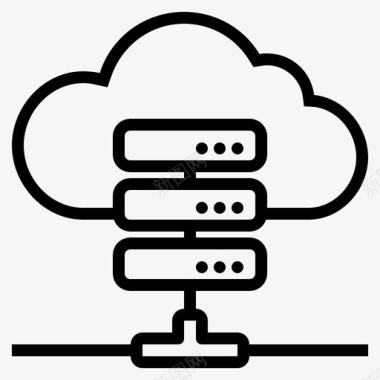 网络服务器云服务器云存储图标图标