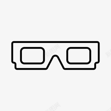 眼镜3d眼镜眼睛图标图标