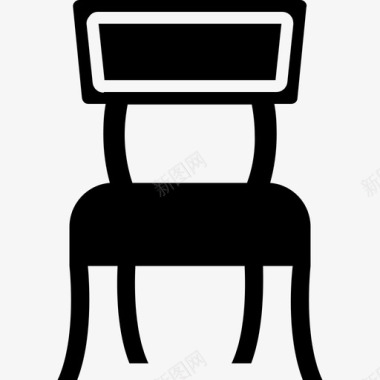 椅子无扶手椅餐椅图标图标