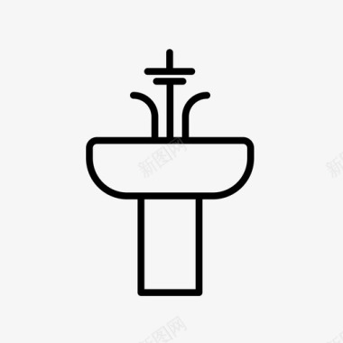 盆盥洗室水槽图标图标