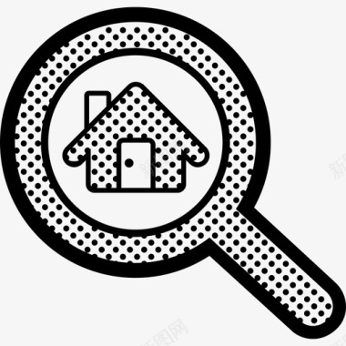 寻找身边找房子放大镜搜索图标图标