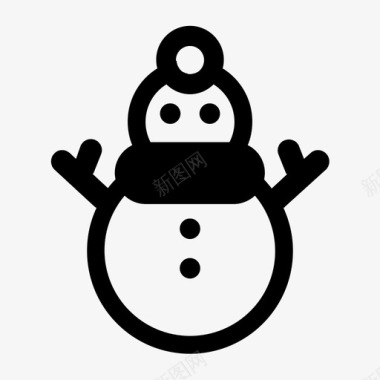 降雪雪人圣诞节降雪图标图标