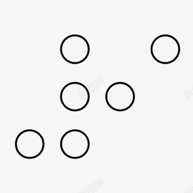 0到9数字盲文9盲人语言图标图标