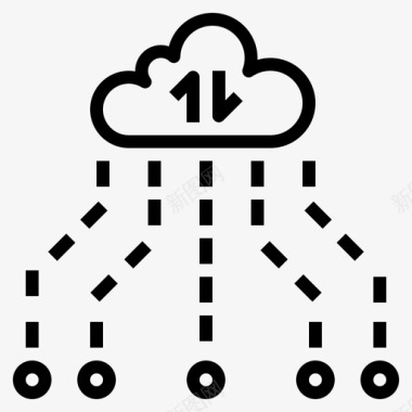 共享未来云数据差异图标图标