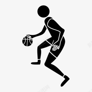 创意篮球运动员篮球运动员篮球场篮球圈图标图标