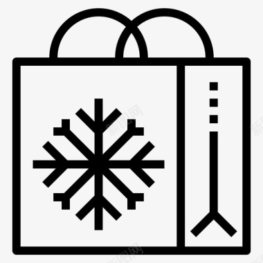 圣诞购物狂欢节购物袋圣诞节星期五图标图标