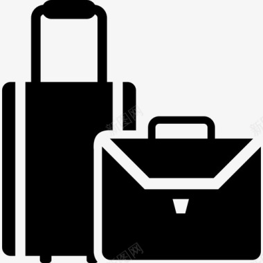 计算机符号行李手提箱旅行箱图标图标