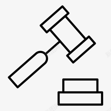 锤子法院司法图标图标