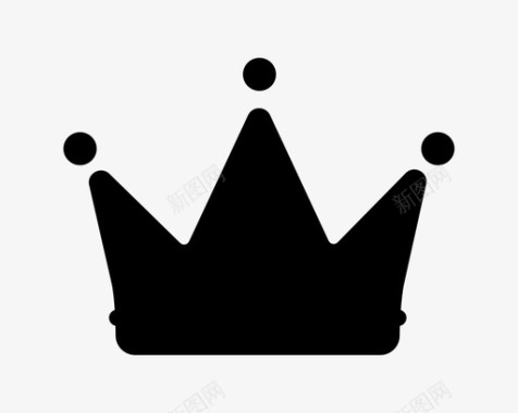 王冠王冠花环国王图标图标