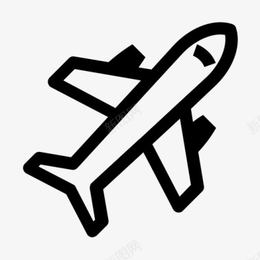 飞机背包客旅游图标图标
