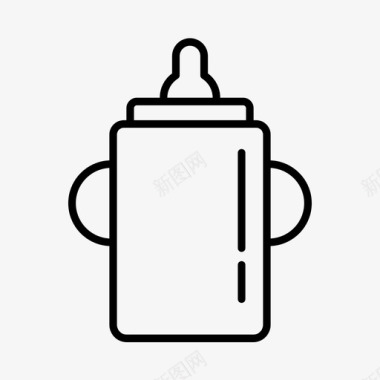 婴儿奶瓶婴儿配件空瓶子图标图标