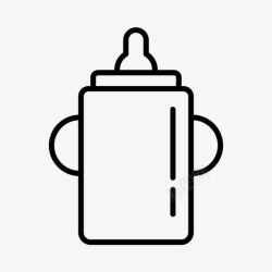 奶瓶配件婴儿奶瓶婴儿配件空瓶子图标高清图片