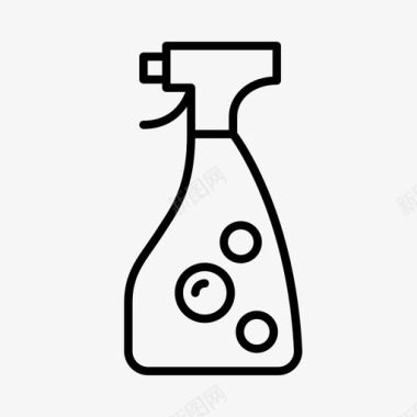喷雾瓶清洁剂消毒液图标图标