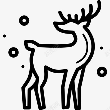 纯鹿圣诞节森林图标图标