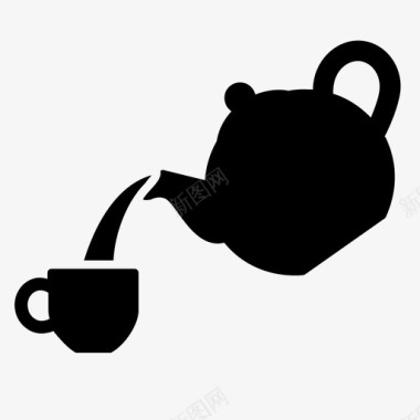 厨房logo茶饮料倒茶图标图标