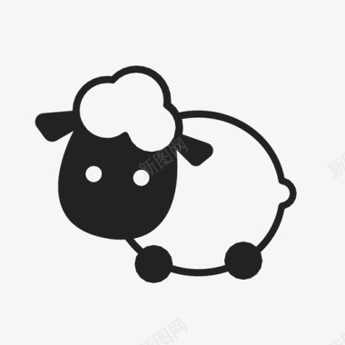 绵羊动物黑色图标图标