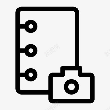 高端杂志照片书籍数码相机图标图标
