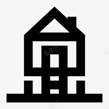 小房子免抠小房子房车户外图标图标