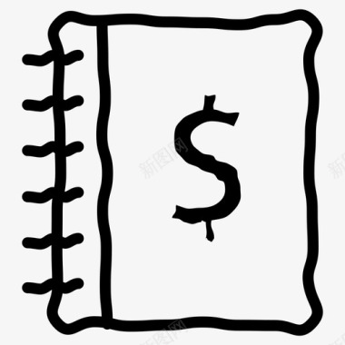 收益报告财务手绘图标图标