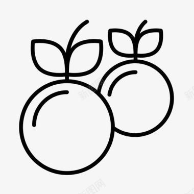 果园标志桃子食物水果图标图标