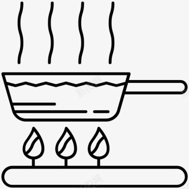 烹饪火焰火锅图标图标