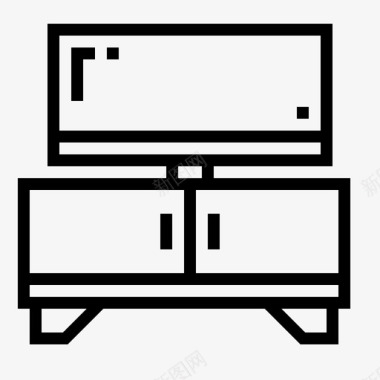 电视台电视柜家具图标图标