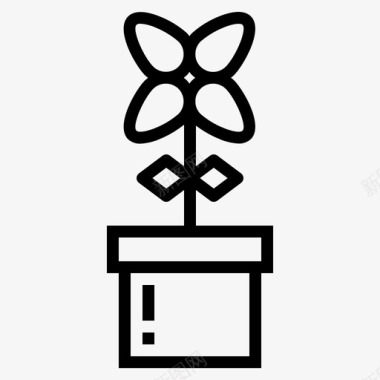 花盆花盆栽图标图标