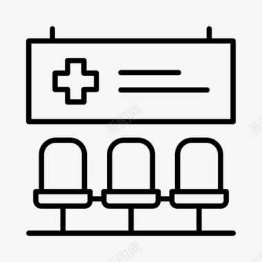 医院版面医院急诊室医务室图标图标