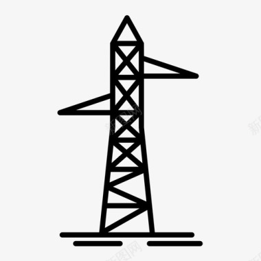 电线塔电力高压图标图标