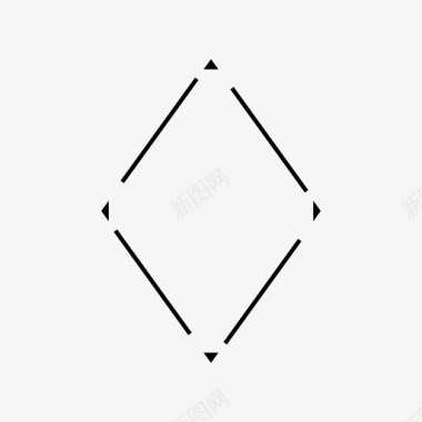 几何形菱形虚线形状图标图标