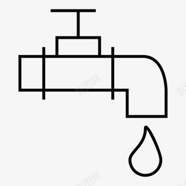 透气水水龙头生态图标图标