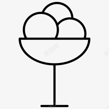 冰淇淋杯子玻璃杯图标图标