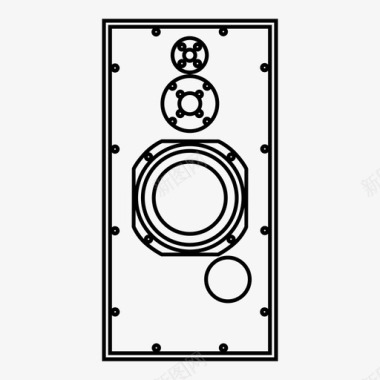 高清扩音器扬声器高保真扬声器扩音器图标图标