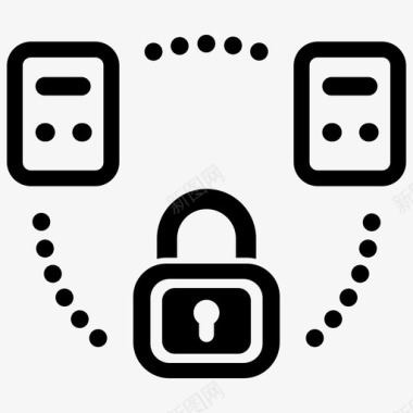 数据安全服务器互联网安全图标图标